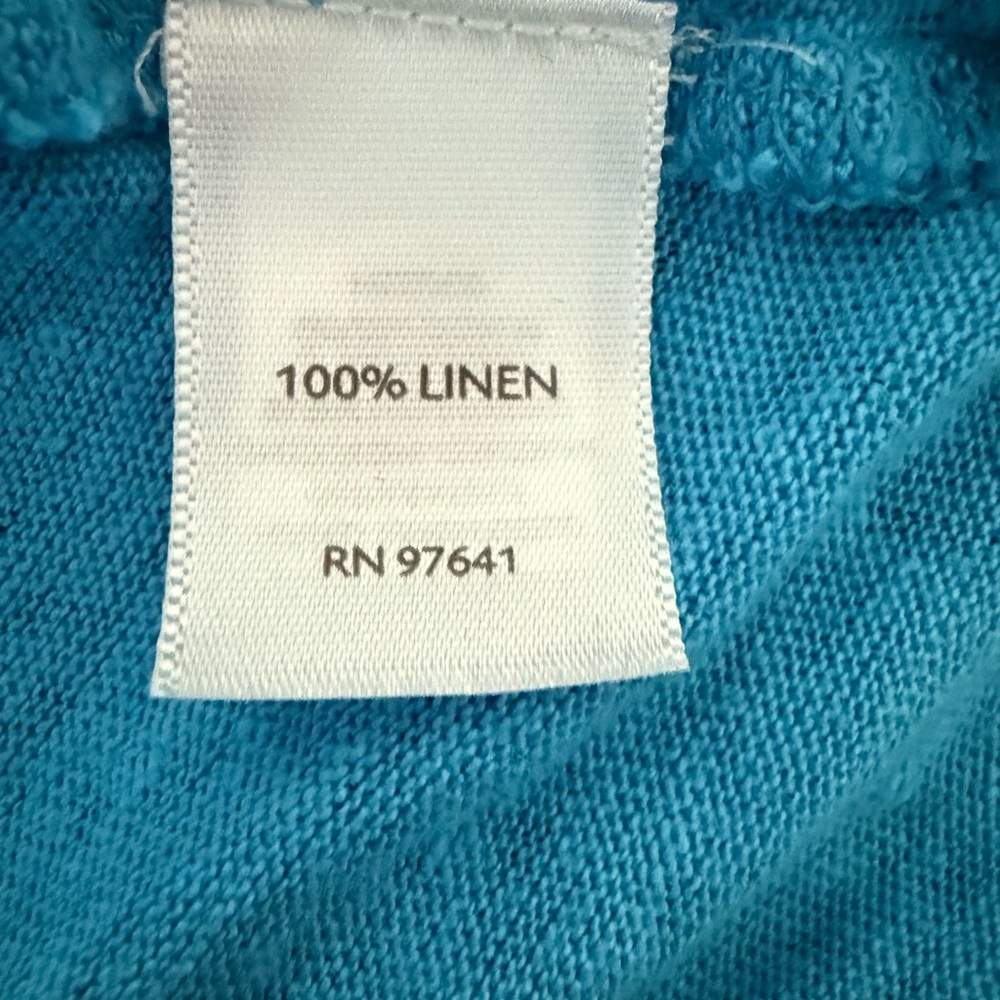 Women's J.Jill Linen Blue Cardigan. Size XL - Picture 4 of 6